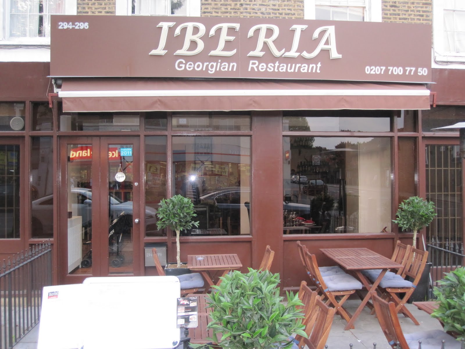 Mirian Mdzeluri in London Iberia restaurant