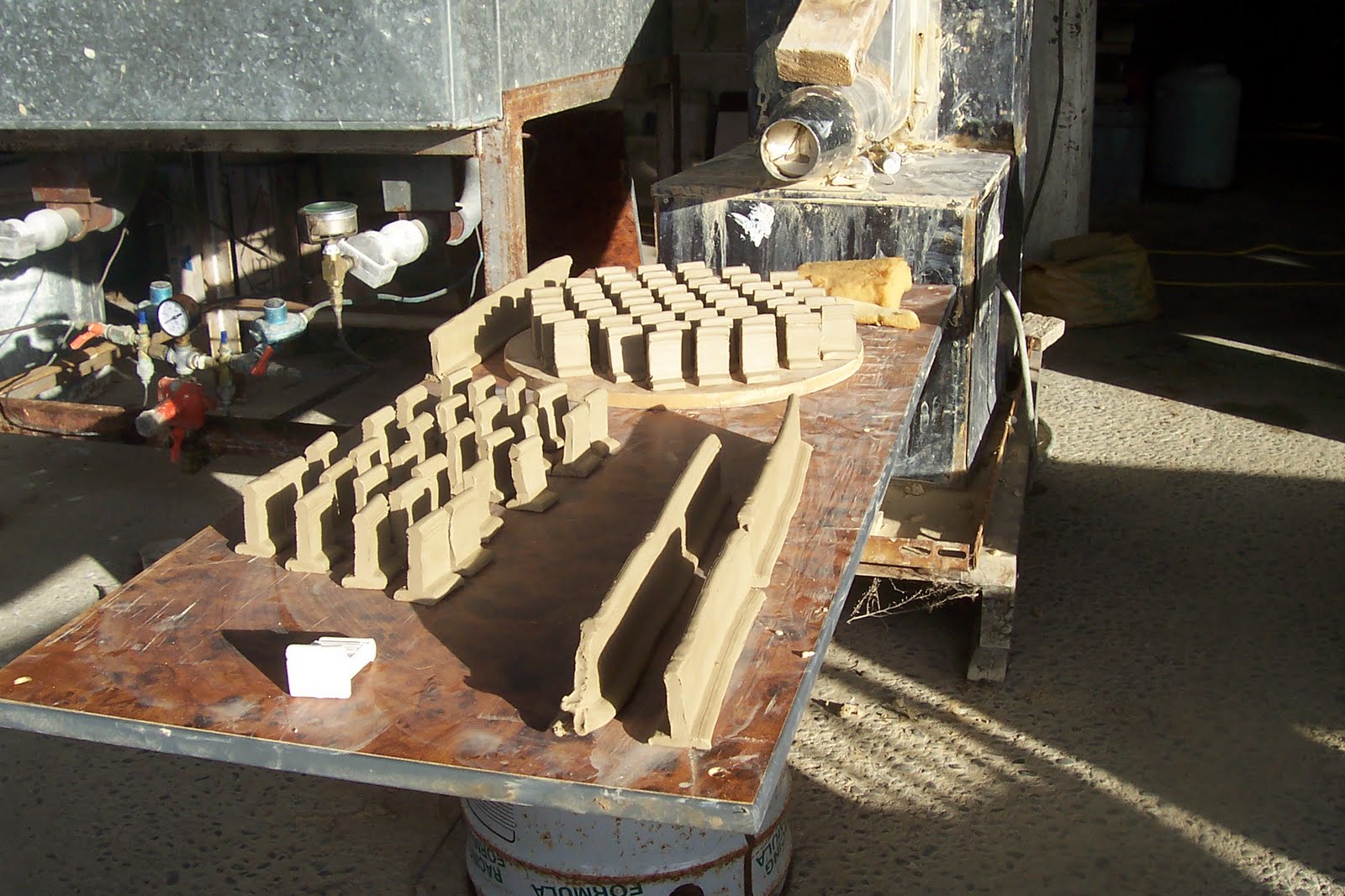 Danny Holland Taylor's Creek Pottery Extruding Test Tiles