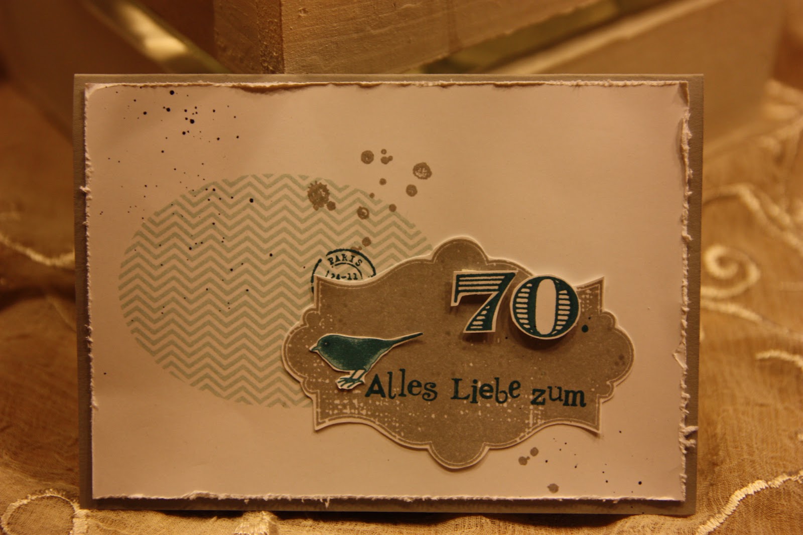 Stempeltrina Karte zum 70. Geburtstag!