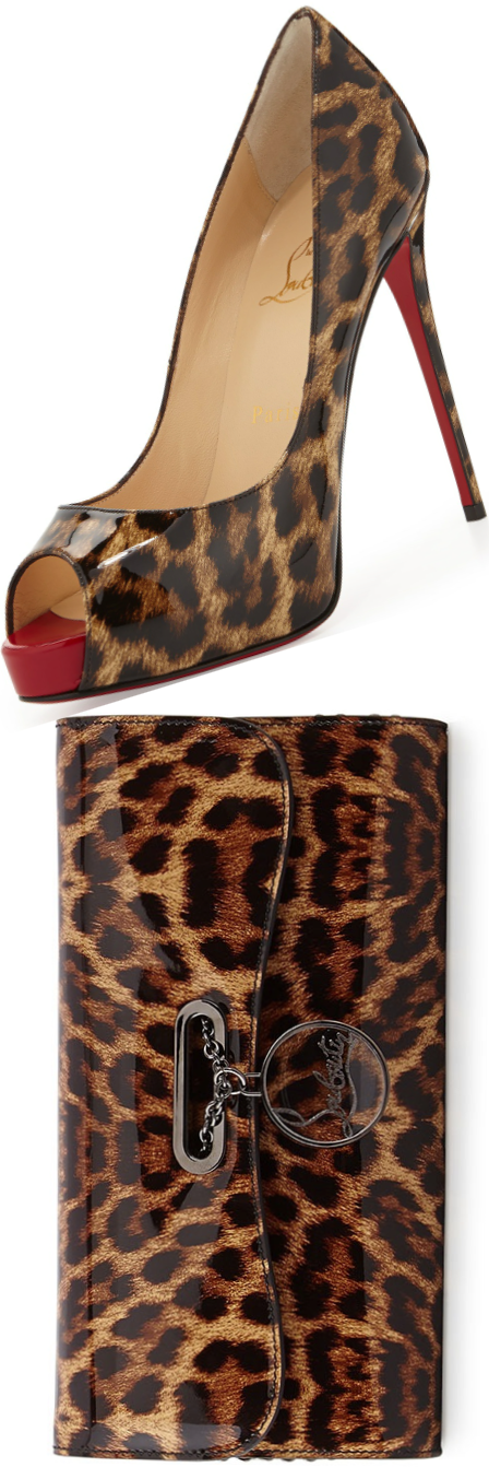 Christian Louboutin leopard print shoes and bag