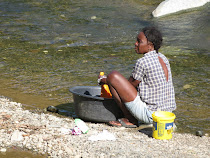 Eating, drinking, bathing and washing from the same stream (Haiti)