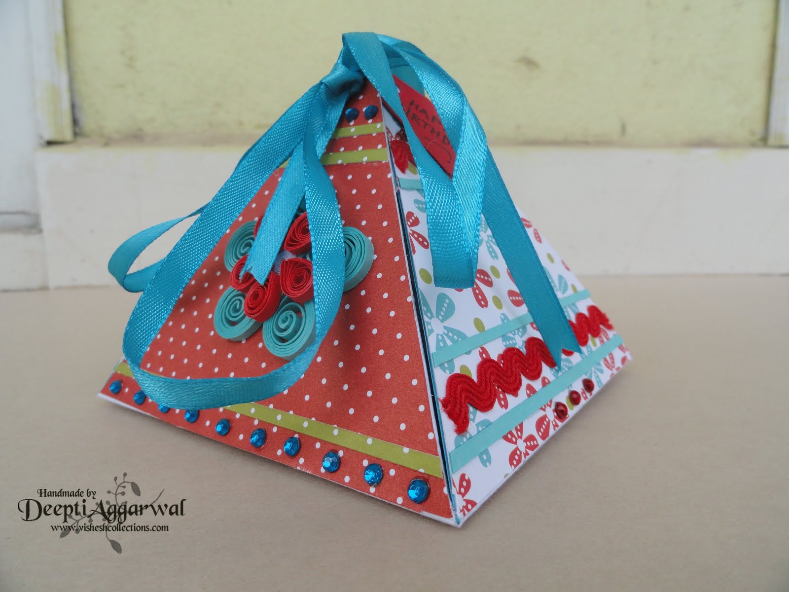 Vishesh Collections Handmade by Deepti Another Pyramid Card....