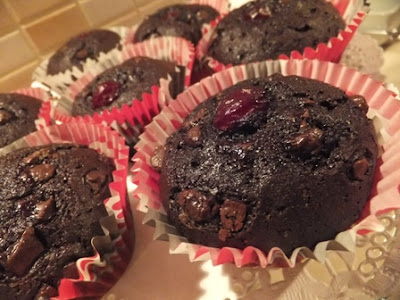Vişneli Çikolatalı Muffinler