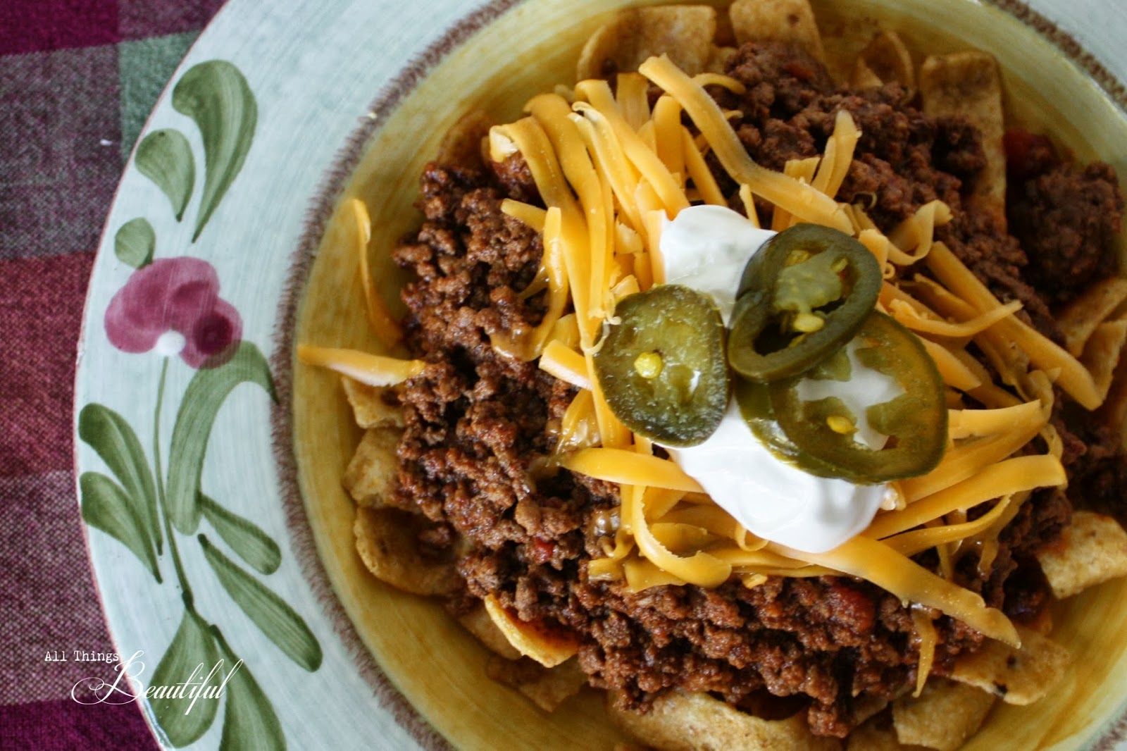 All Things Beautiful {Frito Chili Pie} and My Secret