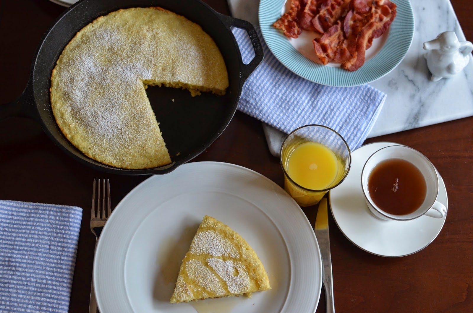 Playing with Flour One big ovenbaked skillet pancake