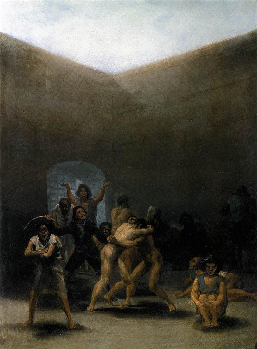 Francisco  Goya  The yard of a madhouse C  
