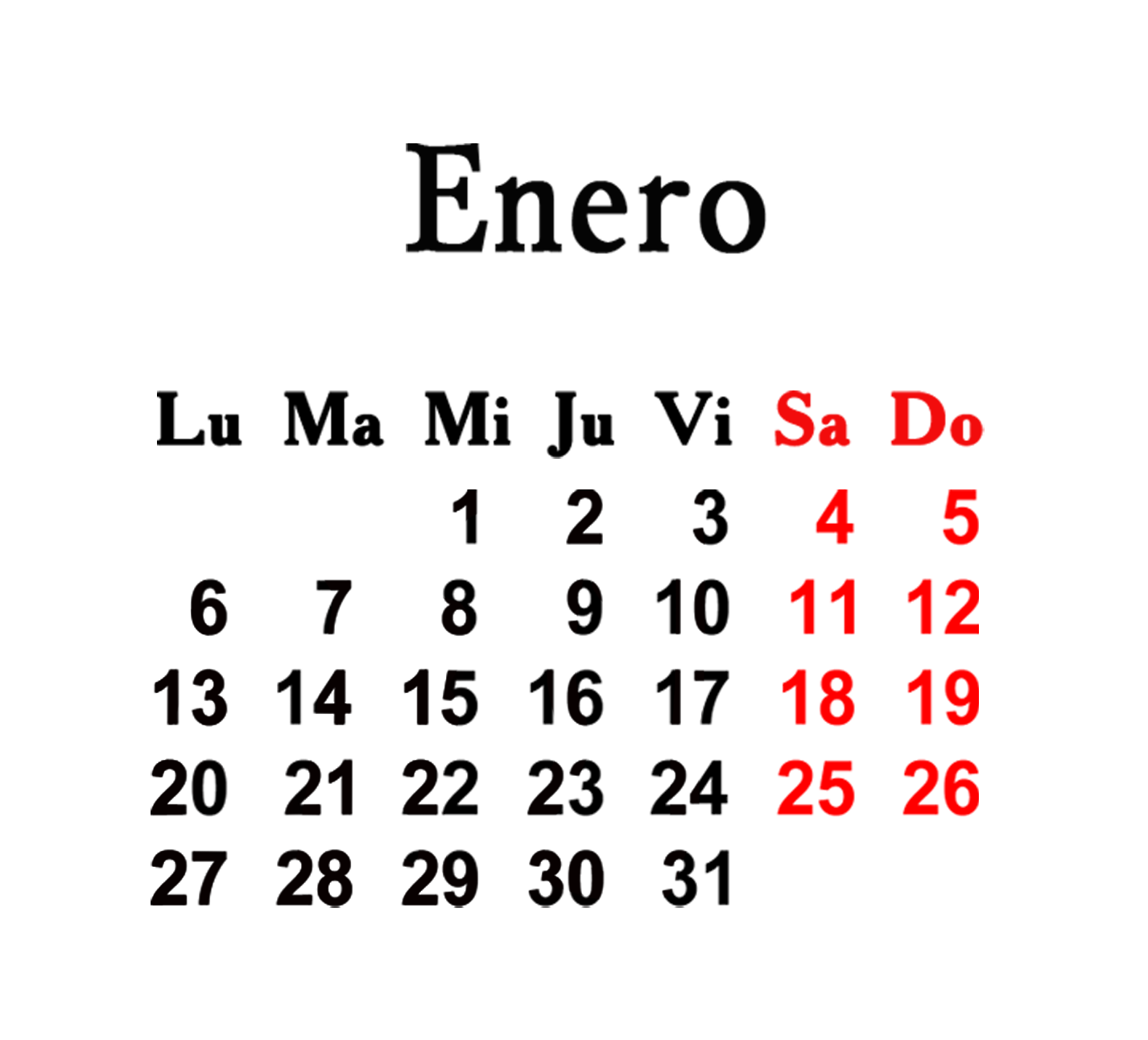 Calendario 2014 imprimible: meses a tu alcance
