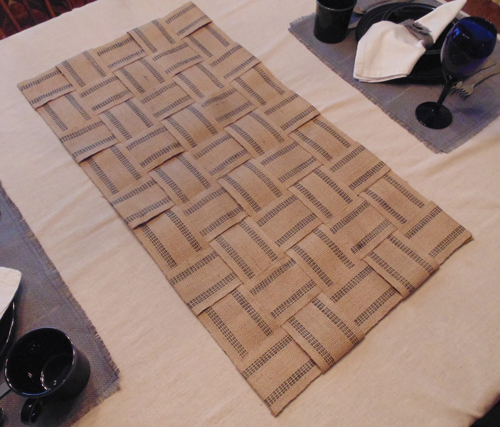 Just A Thought Or Two... Burlap Fabric Challenge