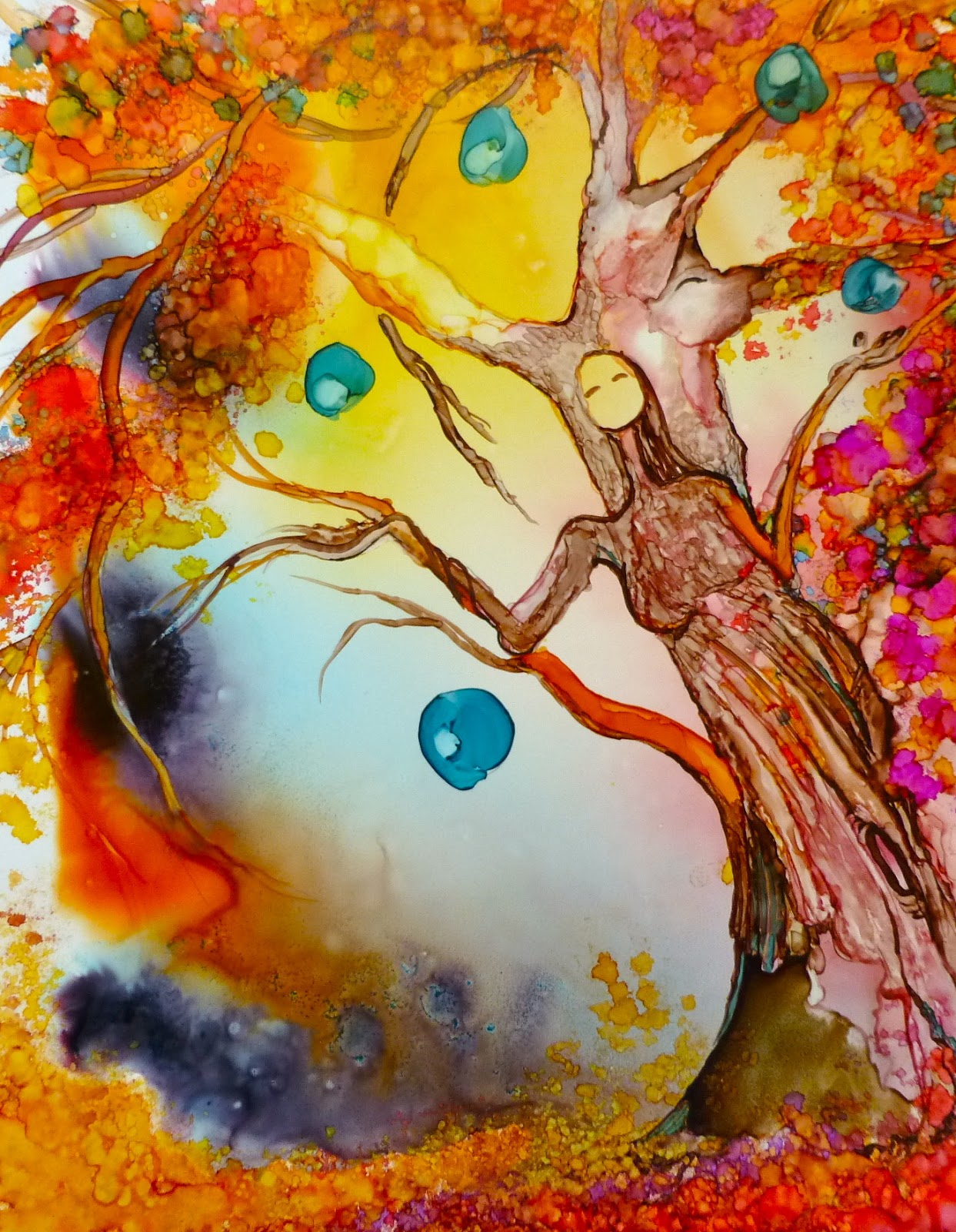 Alcohol Ink Paintings on Yupo