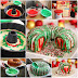 DIY Rainbow Tie-dye Christmas Wreath Bundt Cake