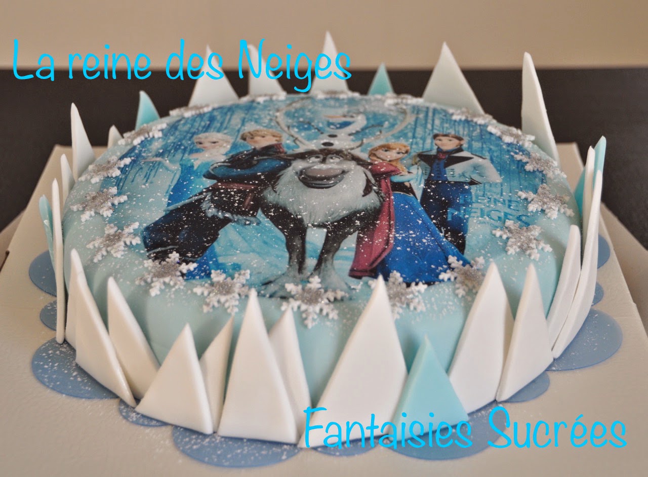 Fantaisies Sucrées: Gâteau la Reine des neiges (version simplifiée)