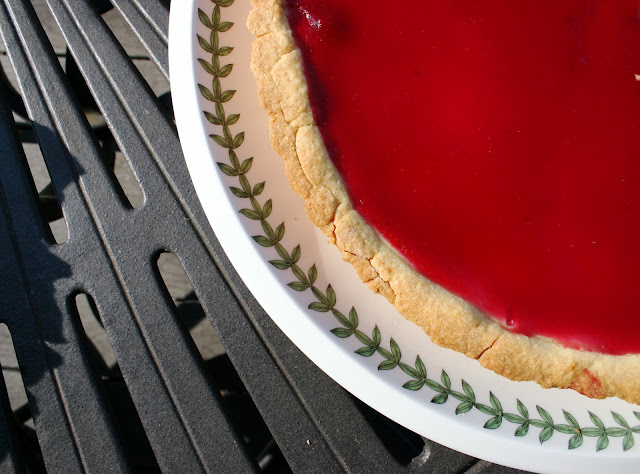 Cranberry Goat Cheese Tart with Almond Shortbread Crust