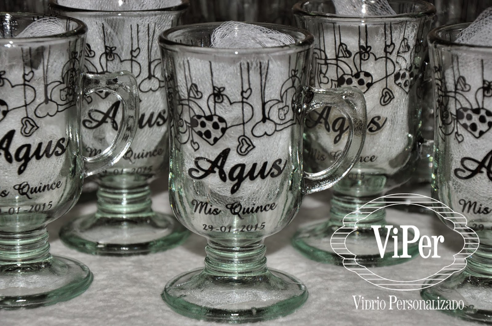 VIDRIO PERSONALIZADO Y DECORADO VASOS ORIGINALES JARRITOS DE VIDRIO