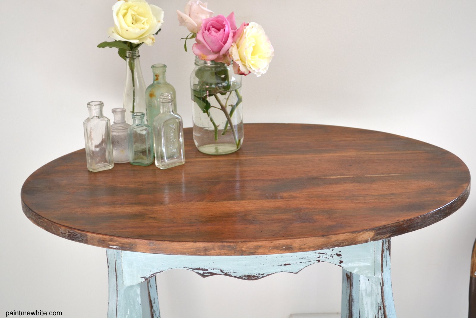 Antique Lamp Table Paint Me White