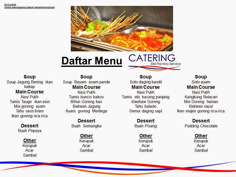 ANEKA PILIHAN MENU CATERING Site Factory Service SAGUERS