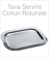 Tava Otel Inoxidabil, Tava Inox, Tava Colturi Rotunjite, Tava Servire