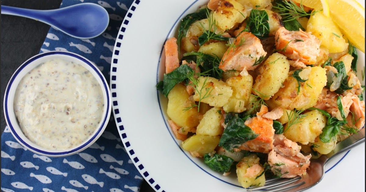 Kahakai Kitchen Salmon Hash with Creamy Mustard Sauce