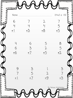 Classroom Freebies Too: Adding 3 Numbers
