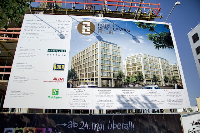 Baustelle Zalando und Holiday Inn und Office Campus, Mühlenstraße, 18.06.2013