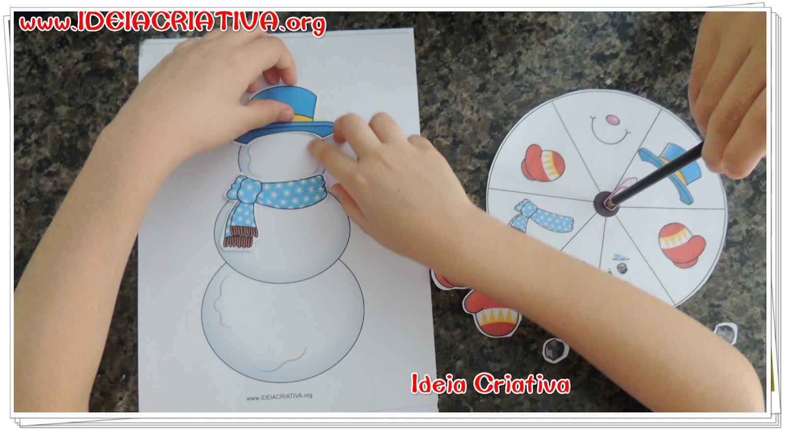 Jogo Roleta Natalina com Boneco de Neve Projeto Natal Educação Infantil