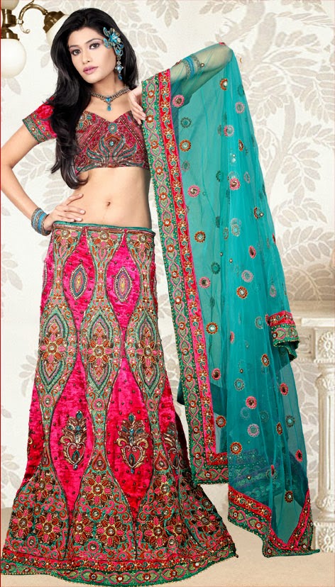 Embroided Lehenga Choli For Brides From The Collection Of Fall Winter 2014