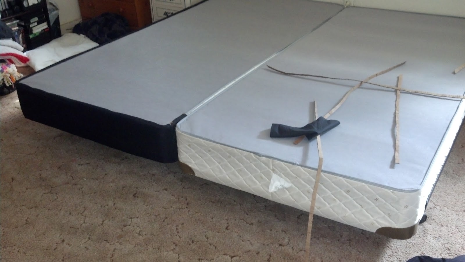 PJ's Crafty Creations King Box Springs Upholstery