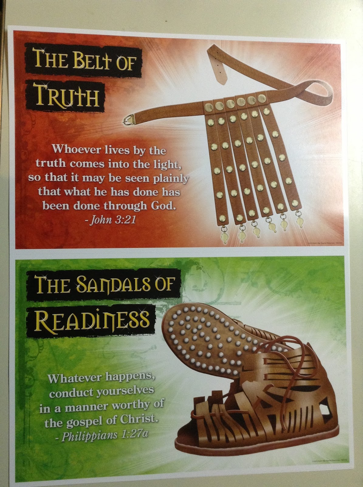 Look to Him and be Radiant Armor of God Decorations