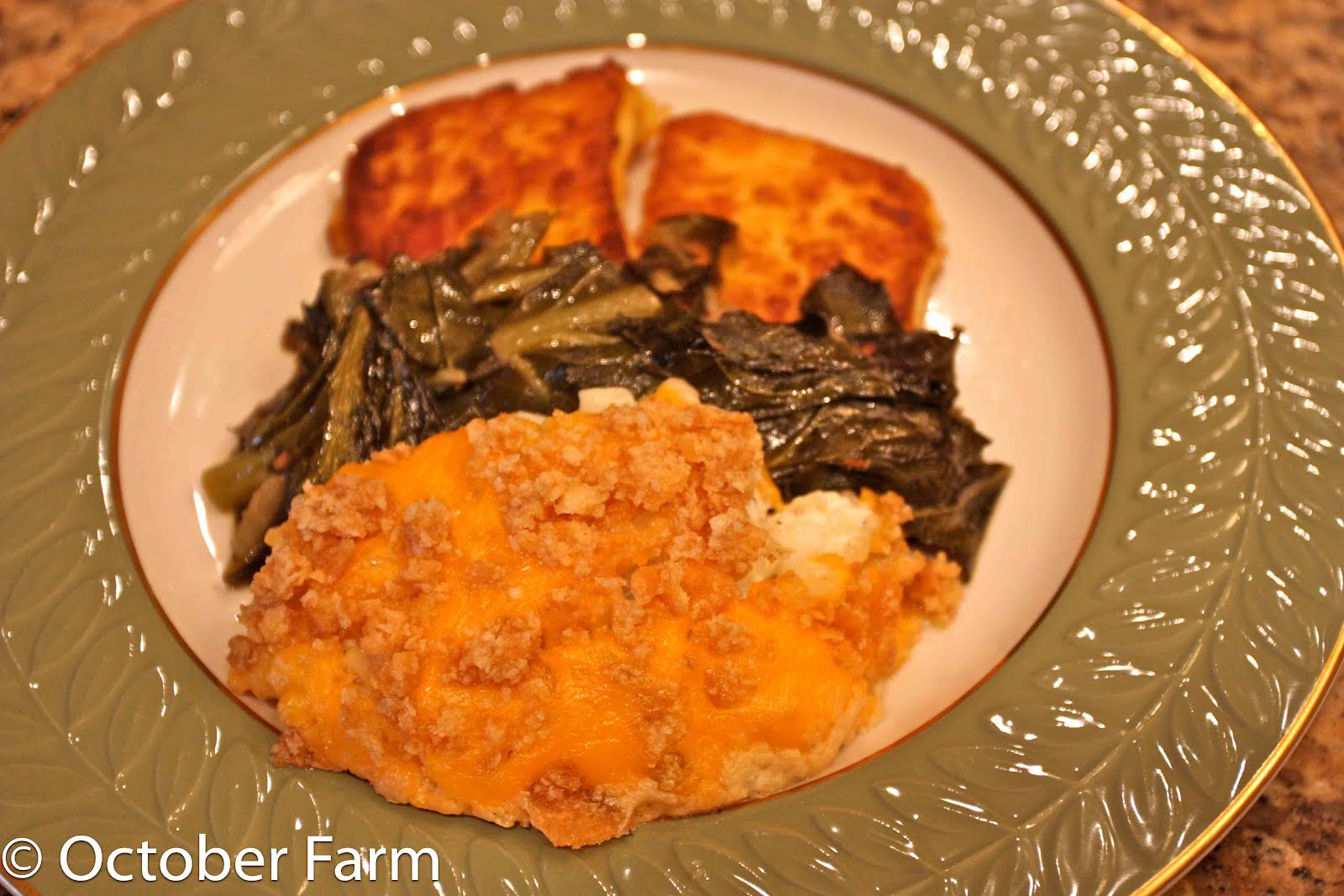 The World's Best Collard Greens Recipe and Corn Casserole