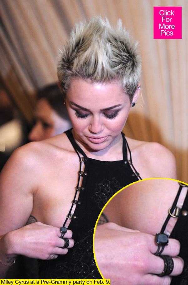 Miley Cyrus nip-slip.