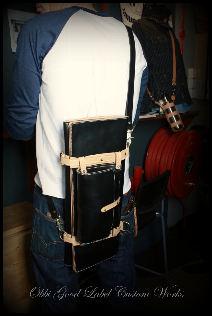 Custom Works Chef's Knife bag Obbi Good Label, Handmade Leather Company