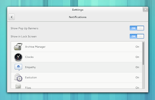 GNOME 3.8 notification settings