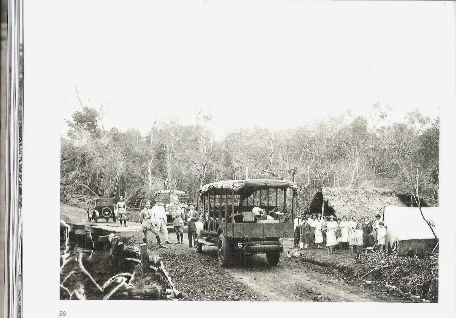 Piquenique em 1927,na ponte do rio Tamanduá.