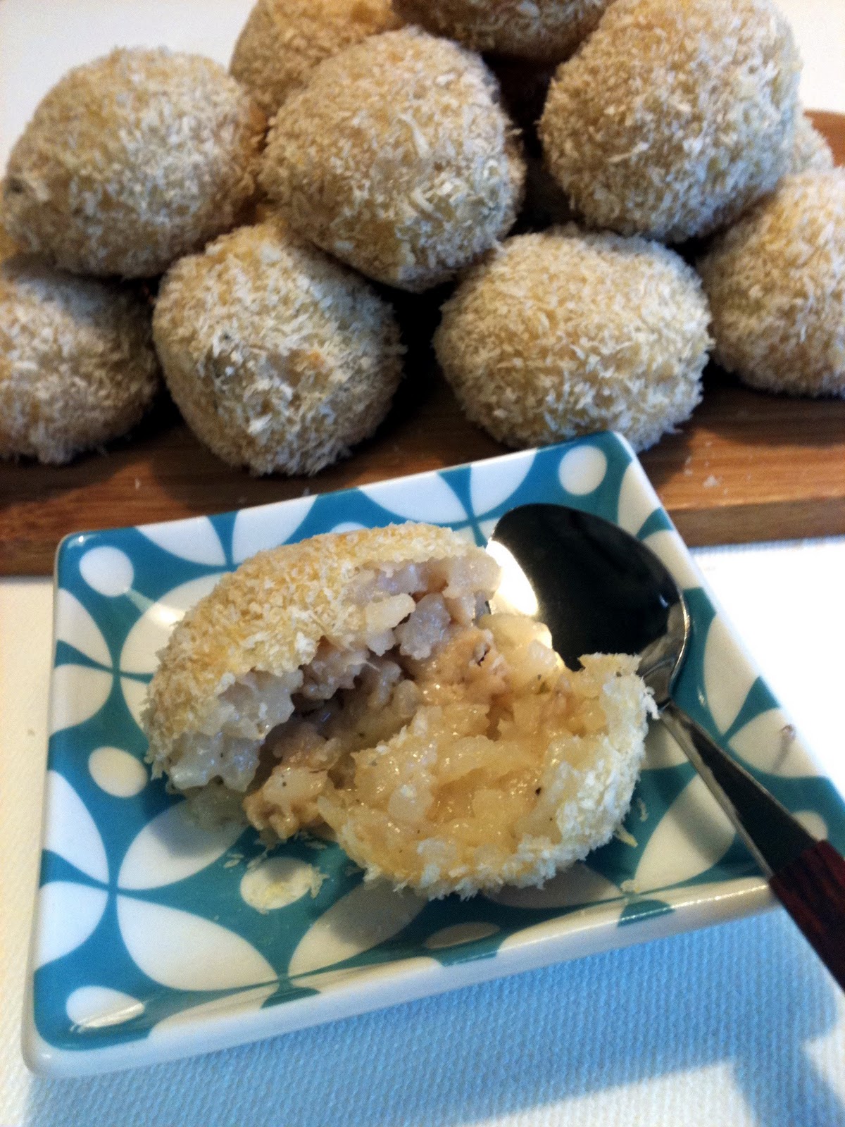 the little olive branch fontina risotto balls