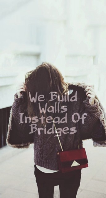 We Build Walls Instead Of Bridges Girl Android Wallpaper