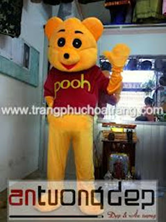 may bán thuê mascot gấu pooh