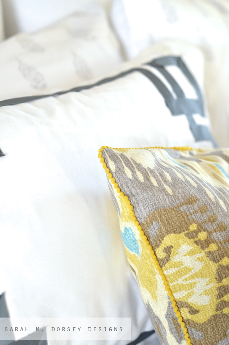sarah m. dorsey designs Updated Master Bedroom Pillows