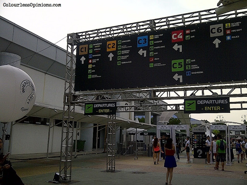 The signboard / map of the Party before the entrance. Entrance of Carlsberg Where's The Party 2013 (WTP IV) in Malaysia