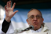 El nuevo papa, el excardenal argentino Jorge Mario Bergoglio, . papa