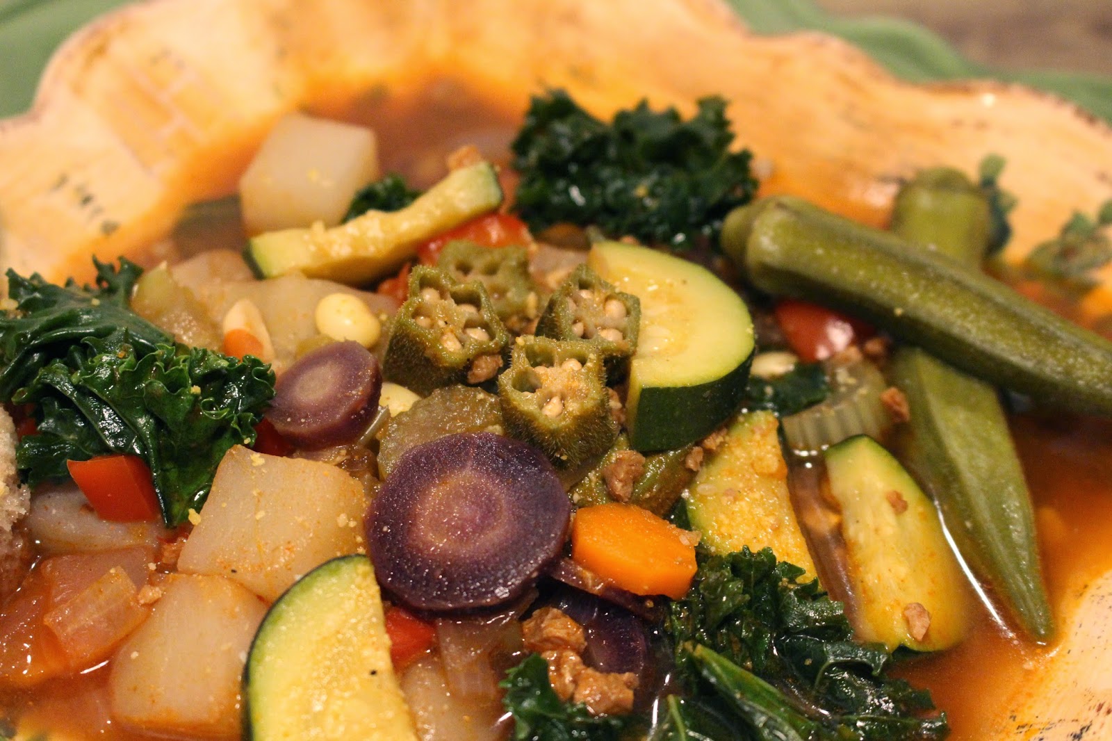 My Delicious Vegan Diary Southwestern Okra Soup