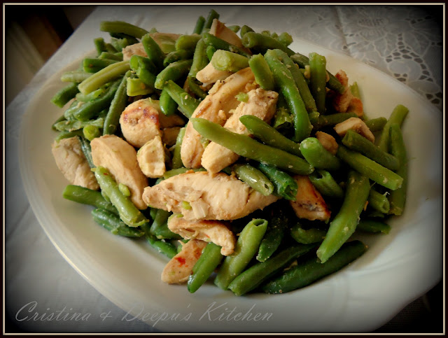 spicy chicken with green beans 7