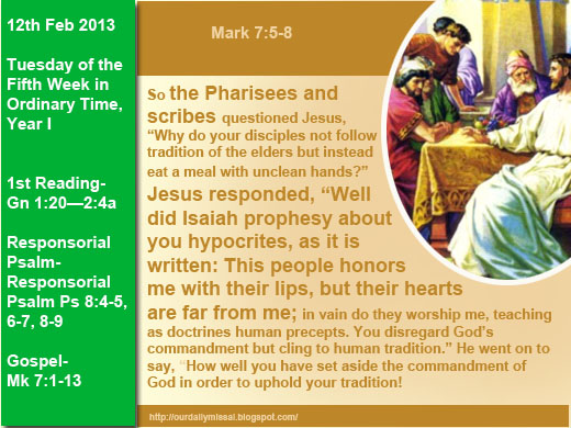 12th feb which day of week our daily missal readings and reflection for 12th feb 12th feb which day of week our daily missal readings and reflection for 12th feb