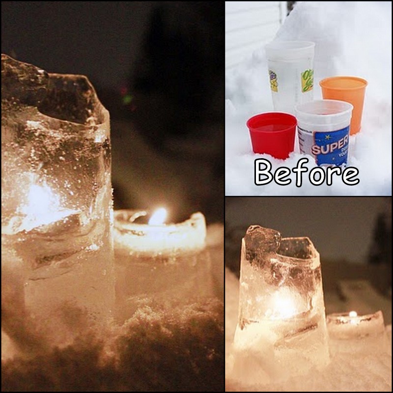 Dollar Store Crafter Ice Candle Holders