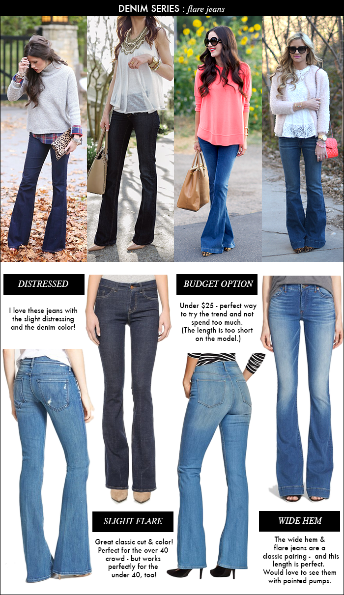 flare jeans in short length