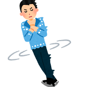 アクセルジャンプをしているスケート選手のイラスト