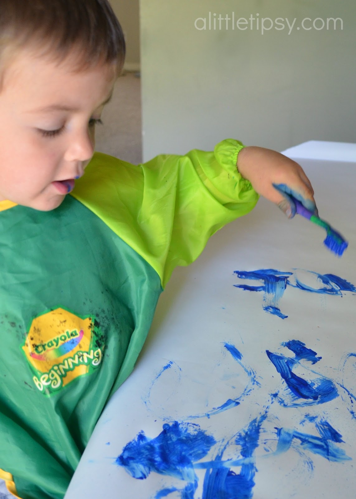 How to Splatter Paint Using a Toothbrush A Little Tipsy