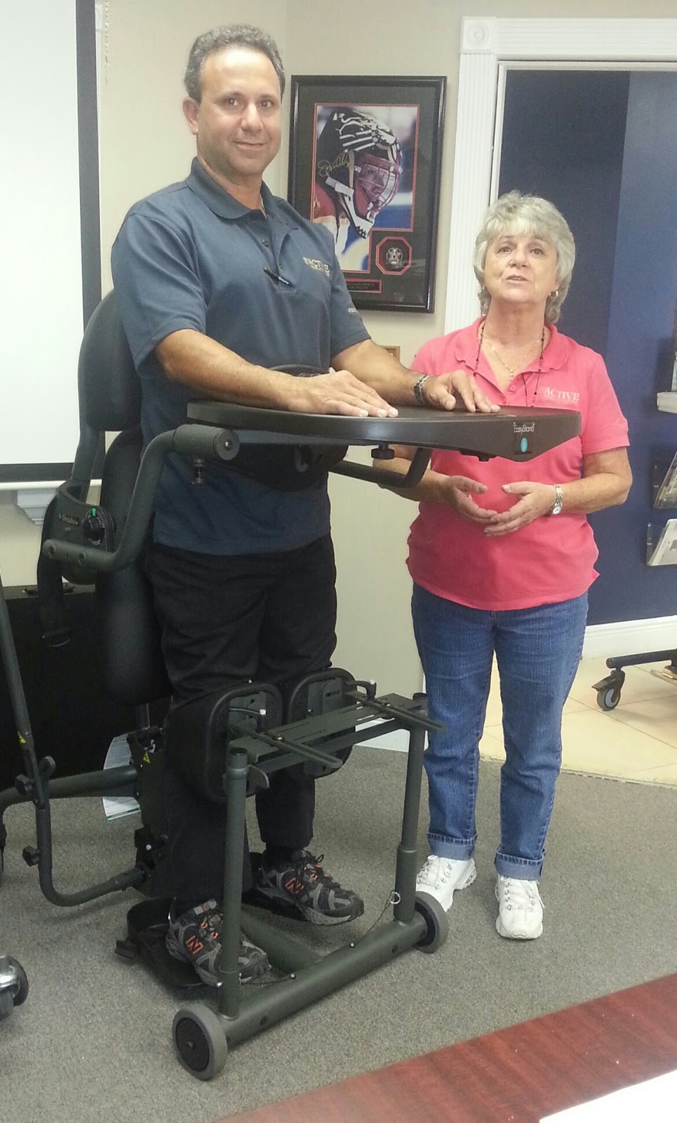 Seating and Mobility Experts Standing with Standers.....Training at