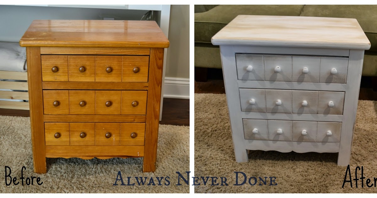 from Gardners 2 Bergers Always Never Done Chalk Paint Side Table Makeover