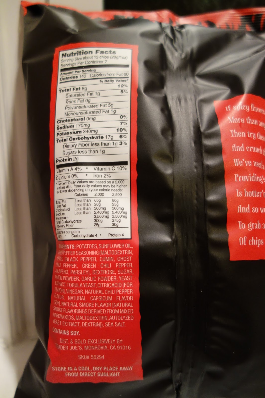 Trader Joe's Ghost Pepper Potato Chips