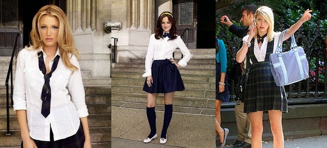 Stylizacja- "Gosspin Girl", czyli grzeczna uczennica.