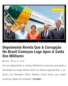 A CORRUPÇÃO COMEÇOU NO BRASIL EM 1985-Logo Apos A Saída Dos Militares